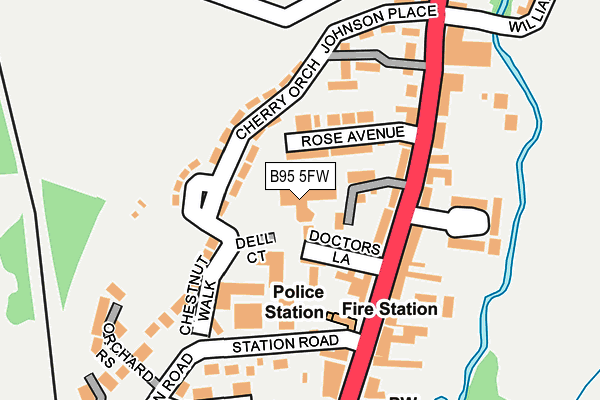 B95 5FW map - OS OpenMap – Local (Ordnance Survey) B95 5FW map - OS OpenMap – Local (Ordnance Survey)