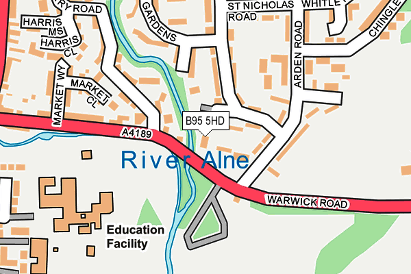 B95 5HD map - OS OpenMap – Local (Ordnance Survey) B95 5HD map - OS OpenMap – Local (Ordnance Survey)