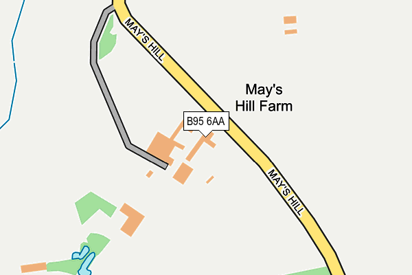 B95 6AA map - OS OpenMap – Local (Ordnance Survey) B95 6AA map - OS OpenMap – Local (Ordnance Survey)