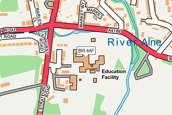 B95 6AF map - OS OpenMap – Local (Ordnance Survey) B95 6AF map - OS OpenMap – Local (Ordnance Survey)