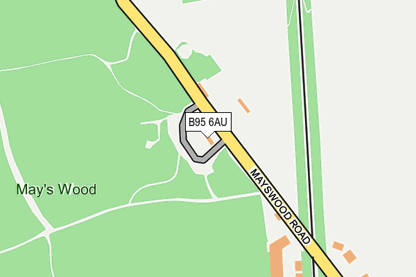 B95 6AU map - OS OpenMap – Local (Ordnance Survey) B95 6AU map - OS OpenMap – Local (Ordnance Survey)