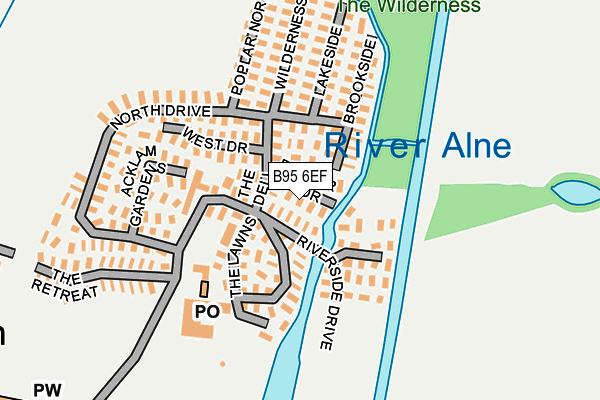 B95 6EF map - OS OpenMap – Local (Ordnance Survey) B95 6EF map - OS OpenMap – Local (Ordnance Survey)