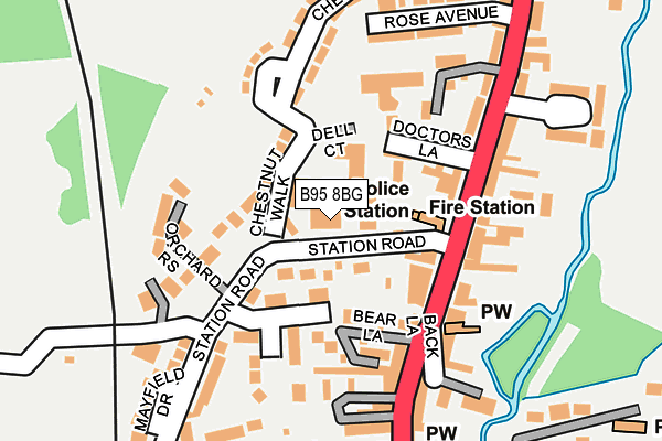 B95 8BG map - OS OpenMap – Local (Ordnance Survey) B95 8BG map - OS OpenMap – Local (Ordnance Survey)