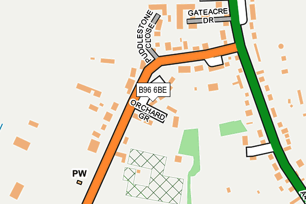 B96 6BE map - OS OpenMap – Local (Ordnance Survey)