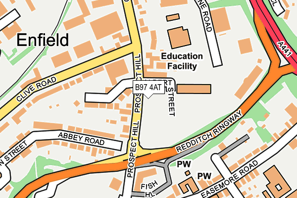 B97 4AT map - OS OpenMap – Local (Ordnance Survey) B97 4AT map - OS OpenMap – Local (Ordnance Survey)