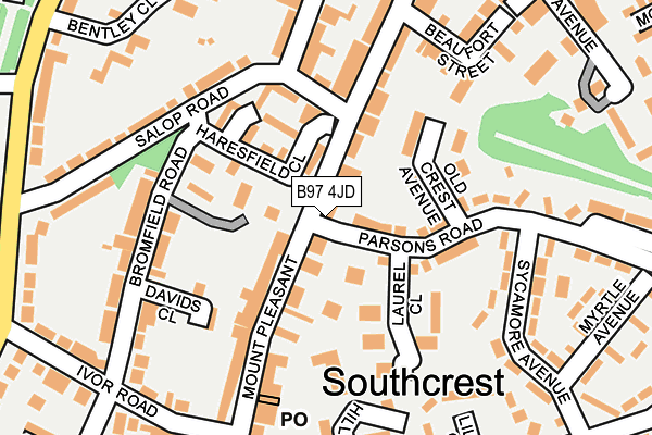B97 4JD map - OS OpenMap – Local (Ordnance Survey) B97 4JD map - OS OpenMap – Local (Ordnance Survey)