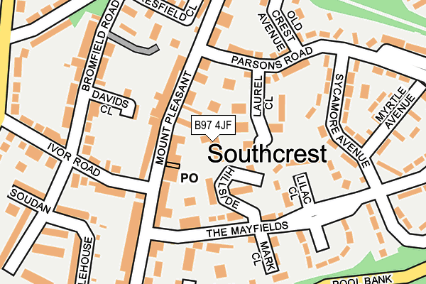B97 4JF map - OS OpenMap – Local (Ordnance Survey) B97 4JF map - OS OpenMap – Local (Ordnance Survey)