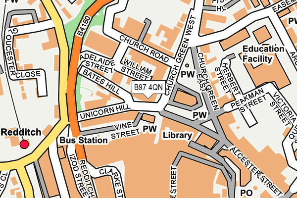 B97 4QN map - OS OpenMap – Local (Ordnance Survey) B97 4QN map - OS OpenMap – Local (Ordnance Survey)