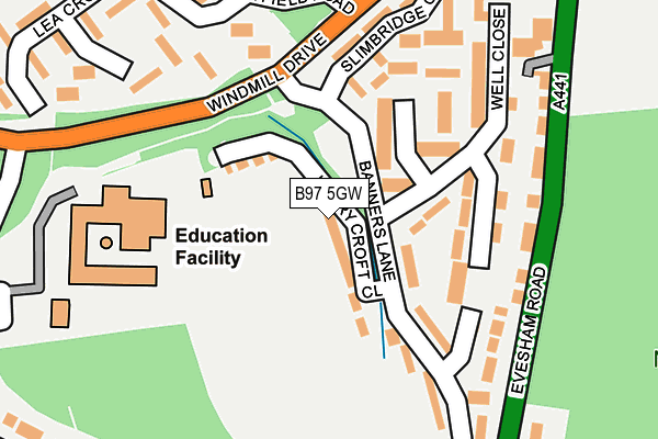 B97 5GW map - OS OpenMap – Local (Ordnance Survey) B97 5GW map - OS OpenMap – Local (Ordnance Survey)