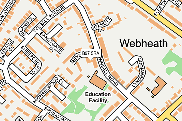 B97 5RA map - OS OpenMap – Local (Ordnance Survey) B97 5RA map - OS OpenMap – Local (Ordnance Survey)