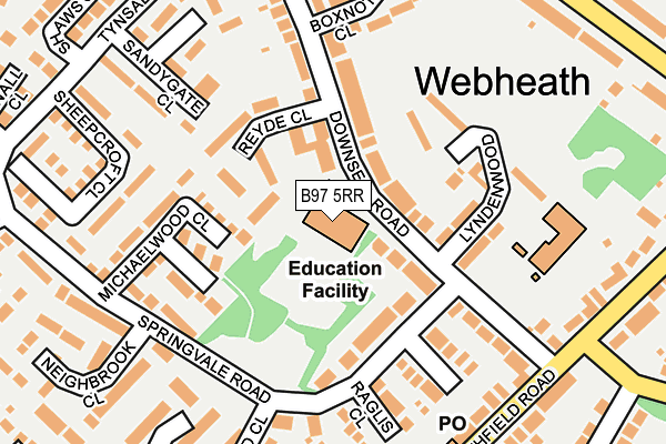 B97 5RR map - OS OpenMap – Local (Ordnance Survey) B97 5RR map - OS OpenMap – Local (Ordnance Survey)