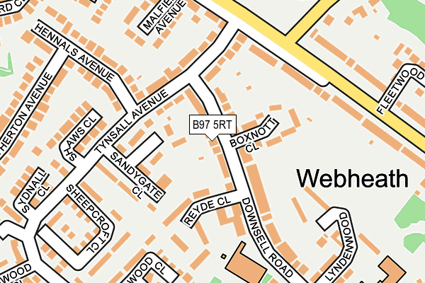 B97 5RT map - OS OpenMap – Local (Ordnance Survey) B97 5RT map - OS OpenMap – Local (Ordnance Survey)