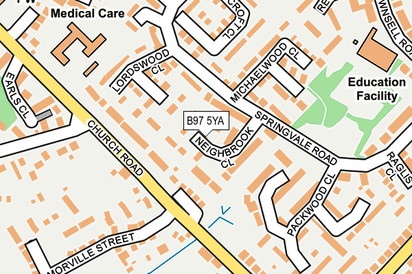 B97 5YA map - OS OpenMap – Local (Ordnance Survey) B97 5YA map - OS OpenMap – Local (Ordnance Survey)