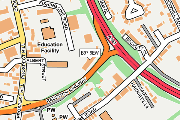 B97 6EW map - OS OpenMap – Local (Ordnance Survey) B97 6EW map - OS OpenMap – Local (Ordnance Survey)