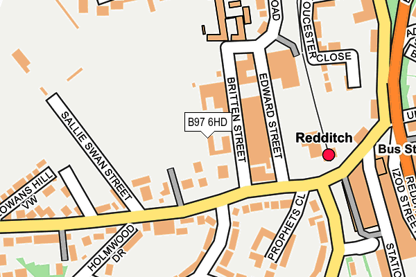 B97 6HD map - OS OpenMap – Local (Ordnance Survey) B97 6HD map - OS OpenMap – Local (Ordnance Survey)