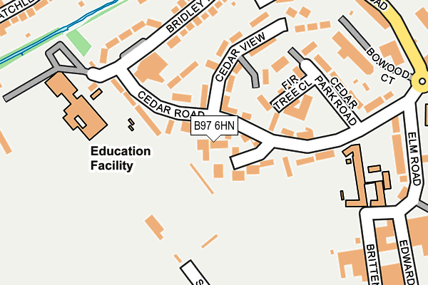 B97 6HN map - OS OpenMap – Local (Ordnance Survey) B97 6HN map - OS OpenMap – Local (Ordnance Survey)