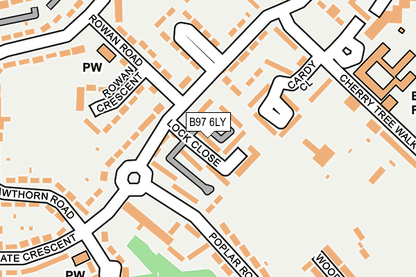 B97 6LY map - OS OpenMap – Local (Ordnance Survey) B97 6LY map - OS OpenMap – Local (Ordnance Survey)