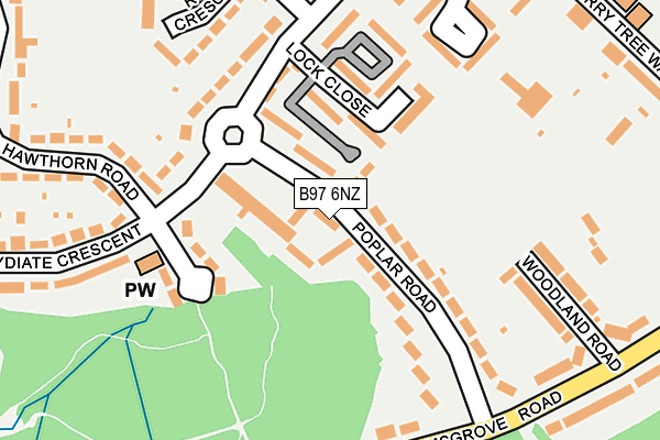 B97 6NZ map - OS OpenMap – Local (Ordnance Survey) B97 6NZ map - OS OpenMap – Local (Ordnance Survey)