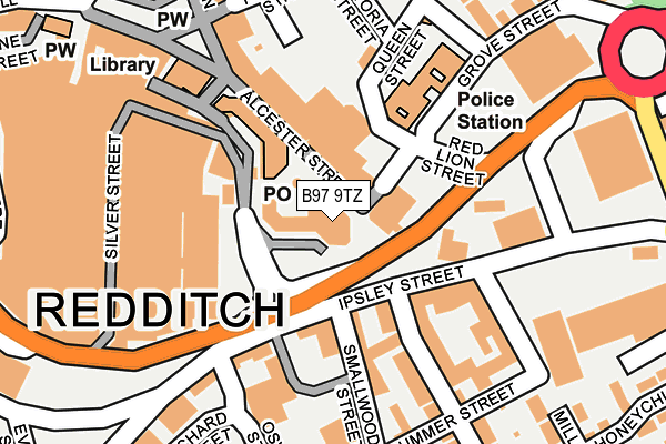 B97 9TZ map - OS OpenMap – Local (Ordnance Survey) B97 9TZ map - OS OpenMap – Local (Ordnance Survey)
