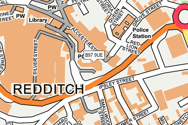 B97 9UE map - OS OpenMap – Local (Ordnance Survey) B97 9UE map - OS OpenMap – Local (Ordnance Survey)