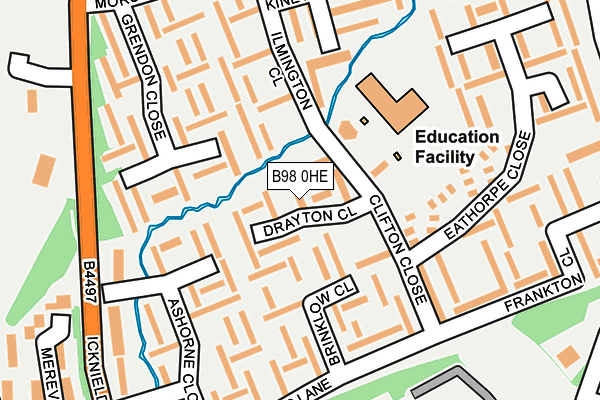 B98 0HE map - OS OpenMap – Local (Ordnance Survey) B98 0HE map - OS OpenMap – Local (Ordnance Survey)