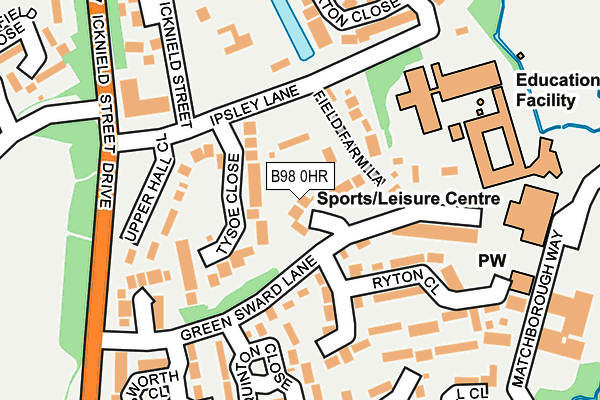 B98 0HR map - OS OpenMap – Local (Ordnance Survey) B98 0HR map - OS OpenMap – Local (Ordnance Survey)