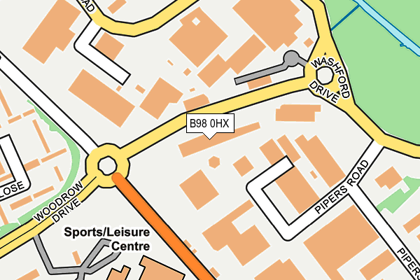 B98 0HX map - OS OpenMap – Local (Ordnance Survey) B98 0HX map - OS OpenMap – Local (Ordnance Survey)