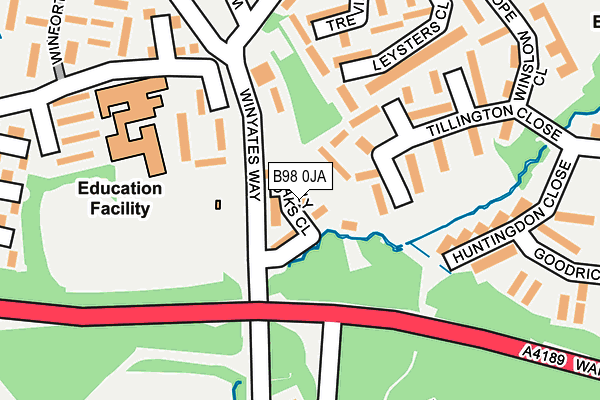 B98 0JA map - OS OpenMap – Local (Ordnance Survey) B98 0JA map - OS OpenMap – Local (Ordnance Survey)