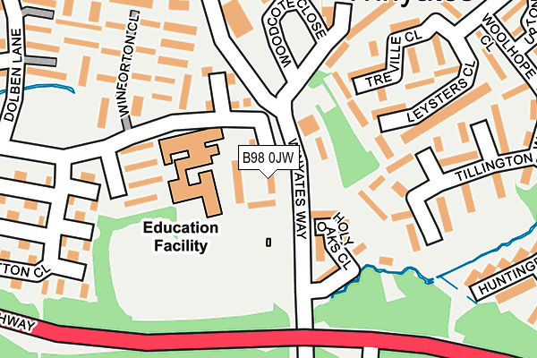 B98 0JW map - OS OpenMap – Local (Ordnance Survey) B98 0JW map - OS OpenMap – Local (Ordnance Survey)