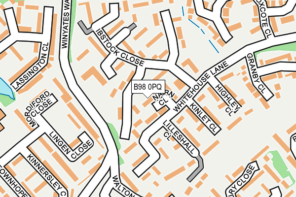 B98 0PQ map - OS OpenMap – Local (Ordnance Survey) B98 0PQ map - OS OpenMap – Local (Ordnance Survey)
