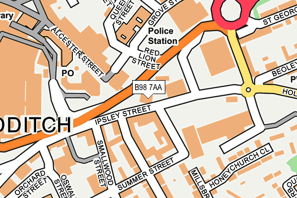B98 7AA map - OS OpenMap – Local (Ordnance Survey) B98 7AA map - OS OpenMap – Local (Ordnance Survey)