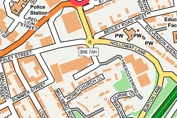 B98 7AH map - OS OpenMap – Local (Ordnance Survey) B98 7AH map - OS OpenMap – Local (Ordnance Survey)