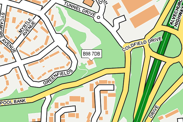 B98 7DB map - OS OpenMap – Local (Ordnance Survey) B98 7DB map - OS OpenMap – Local (Ordnance Survey)