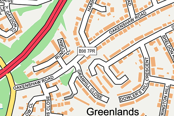 B98 7PR map - OS OpenMap – Local (Ordnance Survey) B98 7PR map - OS OpenMap – Local (Ordnance Survey)
