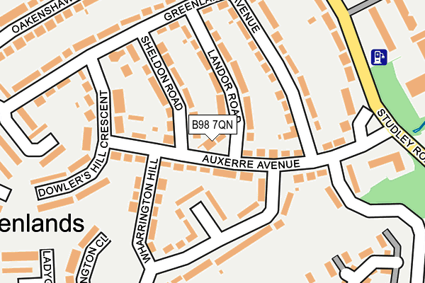 B98 7QN map - OS OpenMap – Local (Ordnance Survey) B98 7QN map - OS OpenMap – Local (Ordnance Survey)