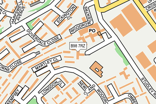 B98 7RZ map - OS OpenMap – Local (Ordnance Survey) B98 7RZ map - OS OpenMap – Local (Ordnance Survey)