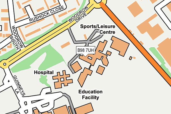 B98 7UH map - OS OpenMap – Local (Ordnance Survey) B98 7UH map - OS OpenMap – Local (Ordnance Survey)