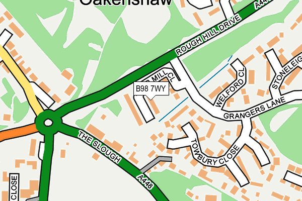 B98 7WY map - OS OpenMap – Local (Ordnance Survey) B98 7WY map - OS OpenMap – Local (Ordnance Survey)