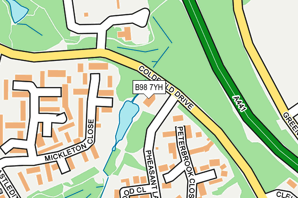 B98 7YH map - OS OpenMap – Local (Ordnance Survey) B98 7YH map - OS OpenMap – Local (Ordnance Survey)