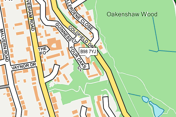 B98 7YJ map - OS OpenMap – Local (Ordnance Survey) B98 7YJ map - OS OpenMap – Local (Ordnance Survey)