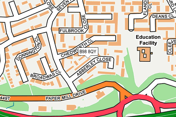B98 8QY map - OS OpenMap – Local (Ordnance Survey) B98 8QY map - OS OpenMap – Local (Ordnance Survey)