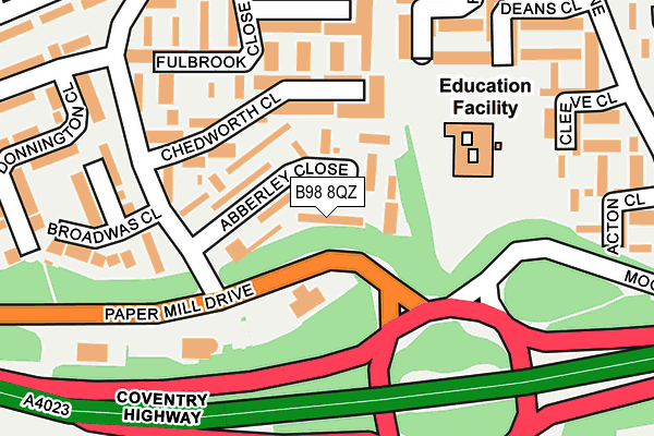 B98 8QZ map - OS OpenMap – Local (Ordnance Survey) B98 8QZ map - OS OpenMap – Local (Ordnance Survey)