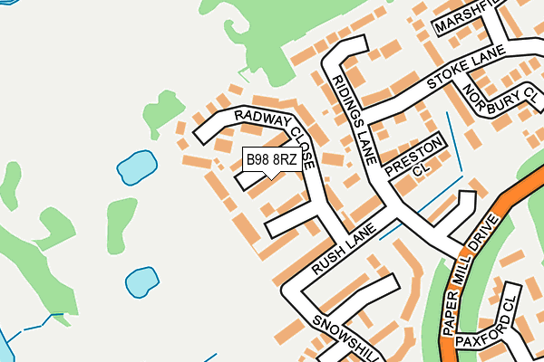 B98 8RZ map - OS OpenMap – Local (Ordnance Survey) B98 8RZ map - OS OpenMap – Local (Ordnance Survey)