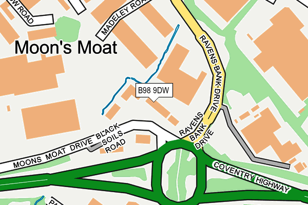 B98 9DW map - OS OpenMap – Local (Ordnance Survey) B98 9DW map - OS OpenMap – Local (Ordnance Survey)