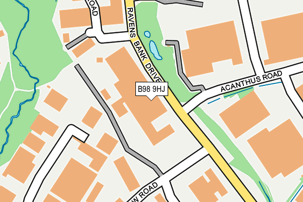 B98 9HJ map - OS OpenMap – Local (Ordnance Survey) B98 9HJ map - OS OpenMap – Local (Ordnance Survey)