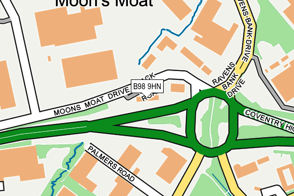 B98 9HN map - OS OpenMap – Local (Ordnance Survey) B98 9HN map - OS OpenMap – Local (Ordnance Survey)