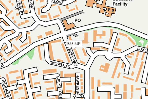 B98 9JP map - OS OpenMap – Local (Ordnance Survey) B98 9JP map - OS OpenMap – Local (Ordnance Survey)