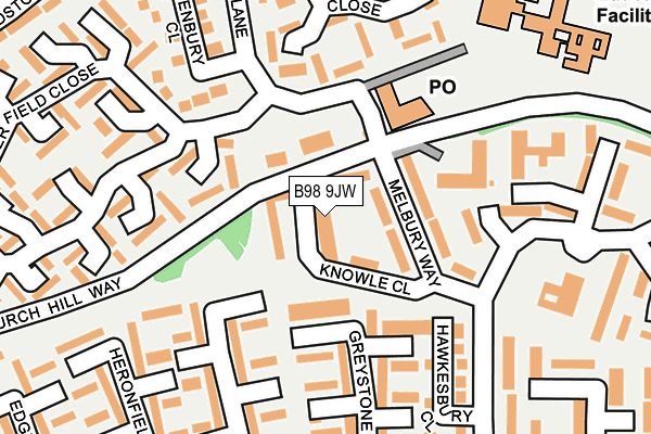 B98 9JW map - OS OpenMap – Local (Ordnance Survey) B98 9JW map - OS OpenMap – Local (Ordnance Survey)