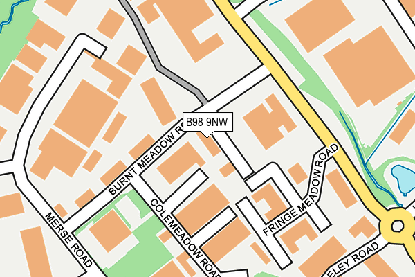 B98 9NW map - OS OpenMap – Local (Ordnance Survey) B98 9NW map - OS OpenMap – Local (Ordnance Survey)