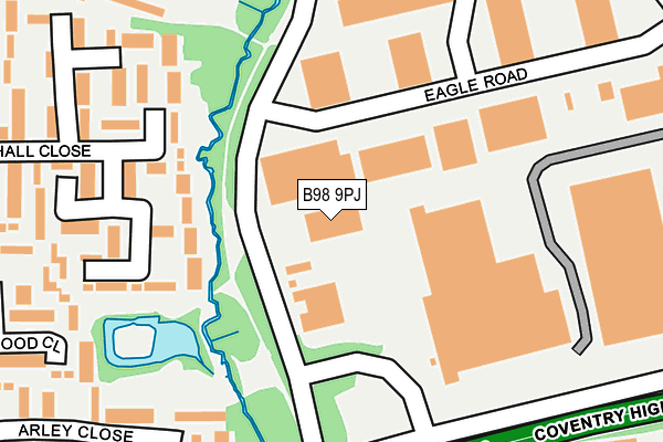 B98 9PJ map - OS OpenMap – Local (Ordnance Survey) B98 9PJ map - OS OpenMap – Local (Ordnance Survey)